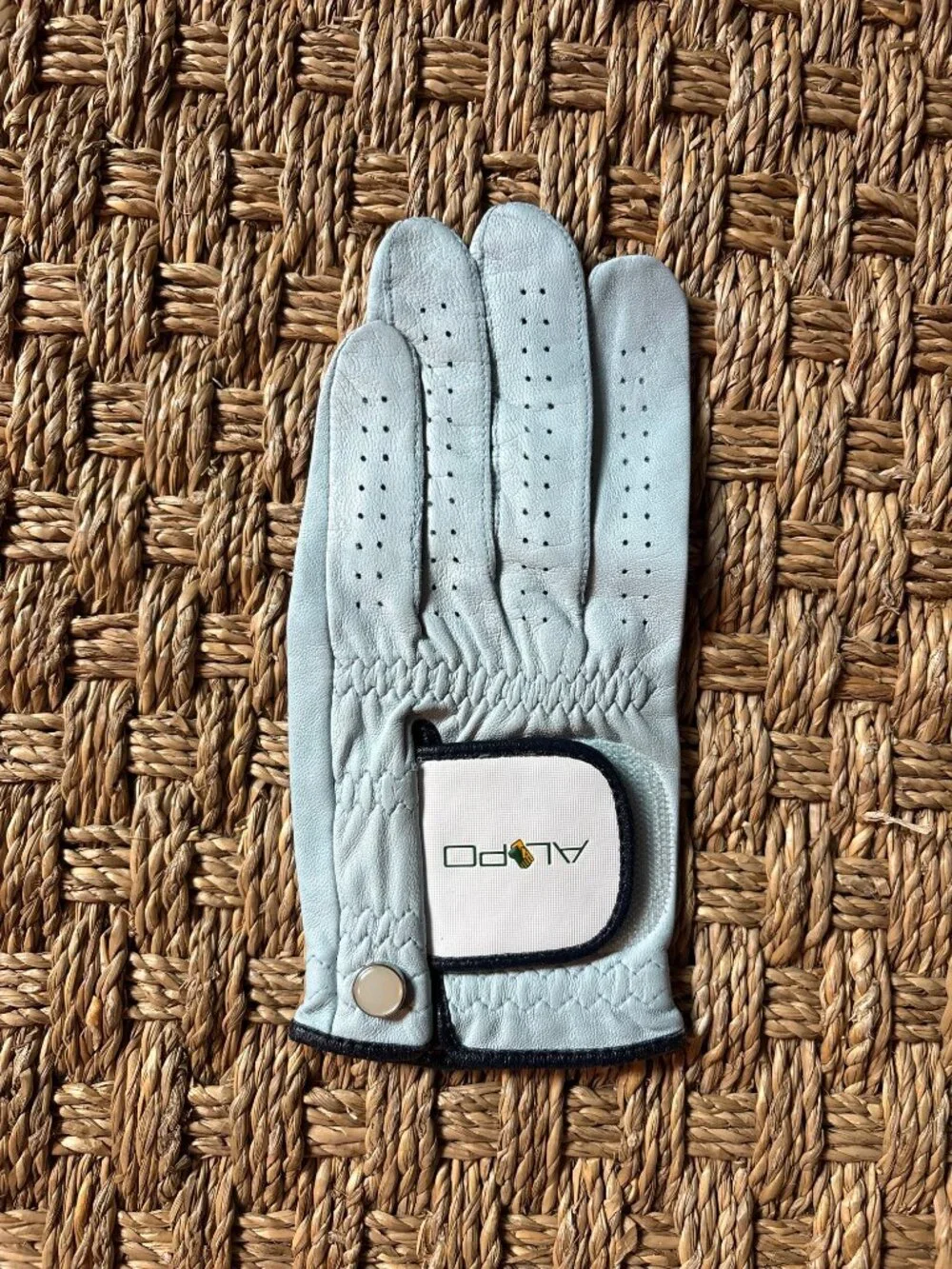 NWT Alpo pale blue cabretta leather golf glove LH
